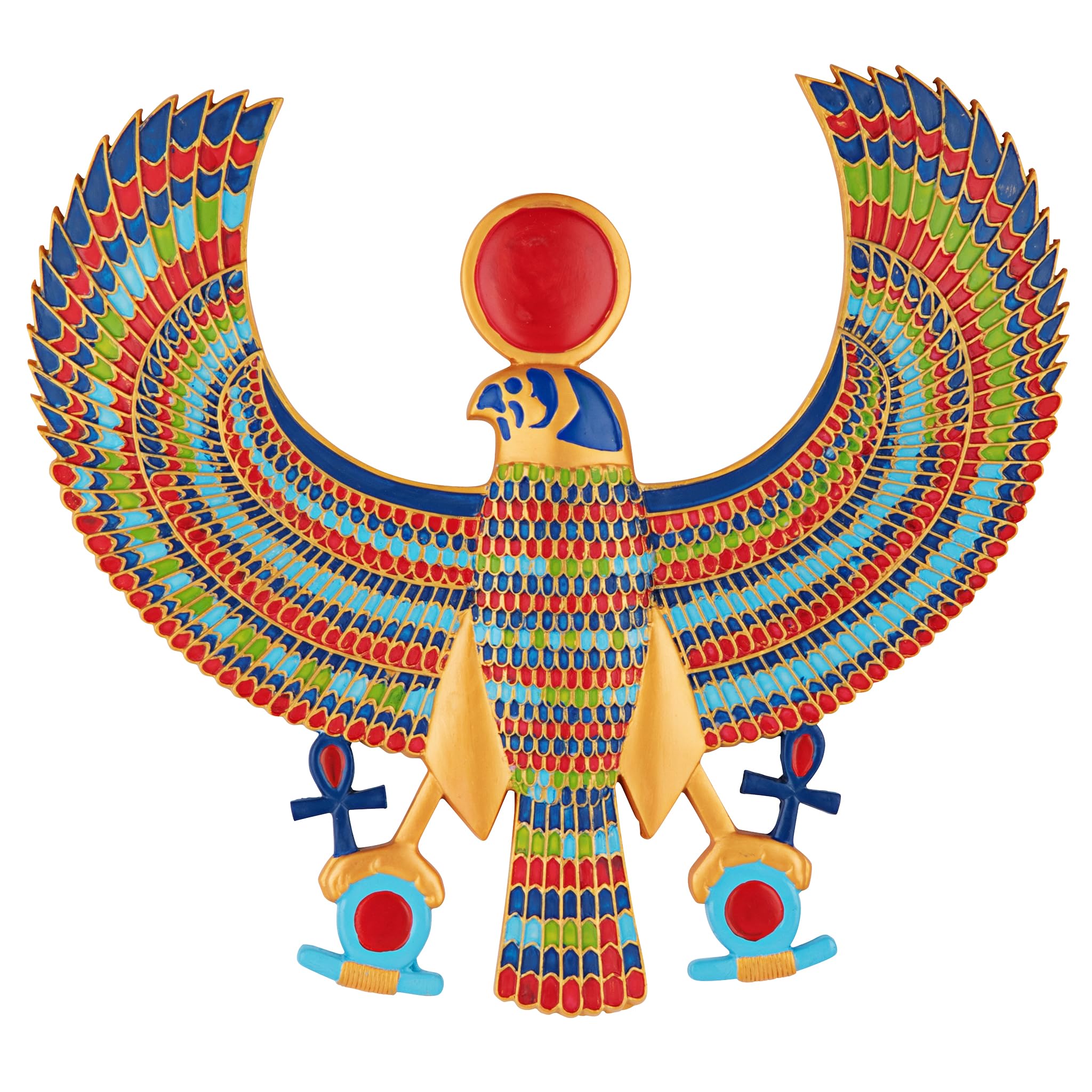 Design Toscano Horus Egyptian Wall Plaque – 15 Inch Hand-Painted Resin