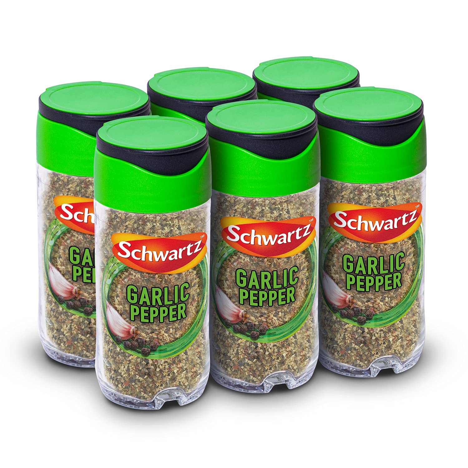 Schwartz Garlic Pepper Seasoning Blend - 45g Jar (Pack of 6)