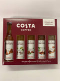 Costa Coffee Syrups Gift Set – 5 Pack Flavored Beverage Enhancers