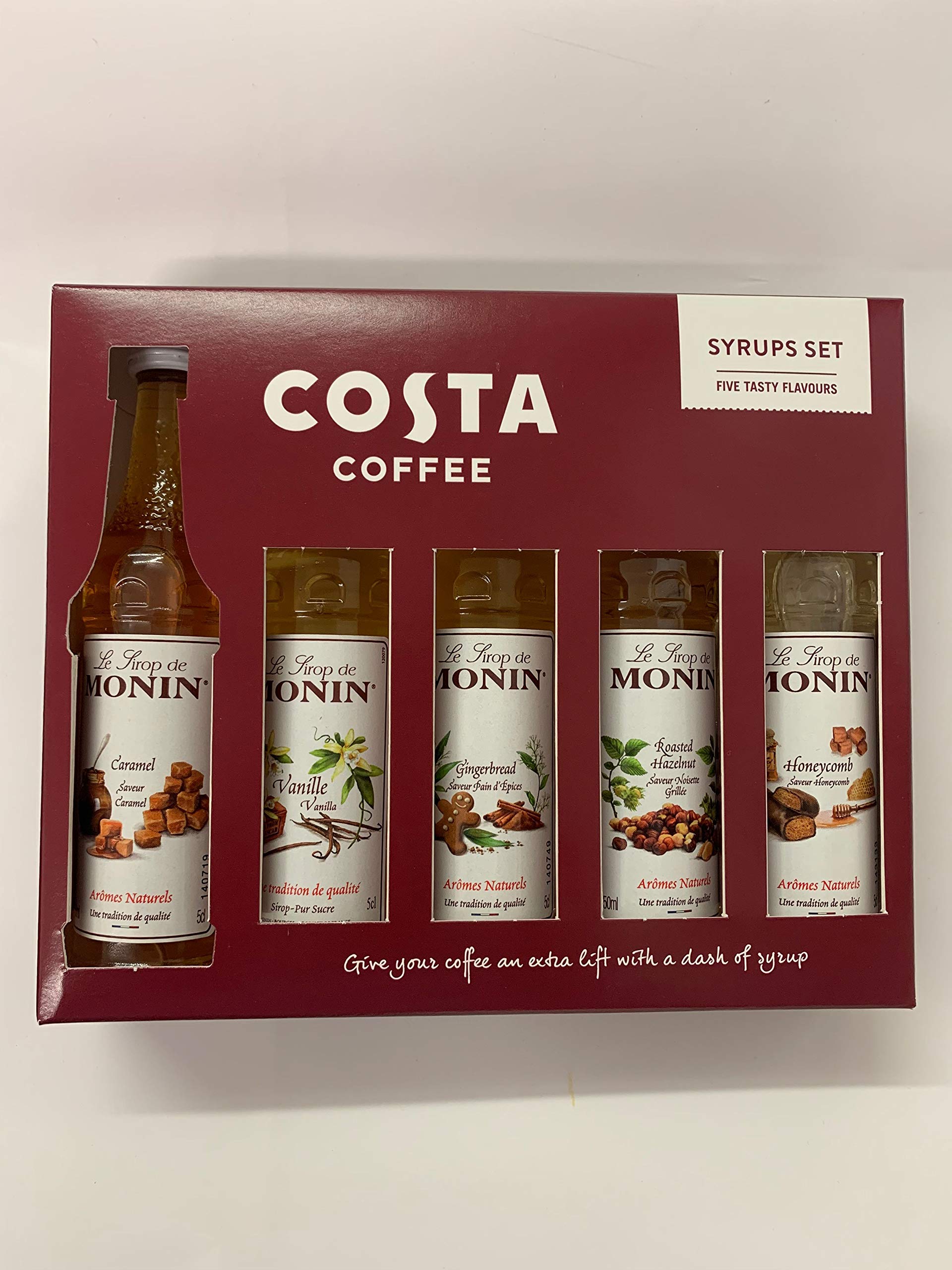 Costa Coffee Syrups Gift Set – 5 Pack Flavored Beverage Enhancers