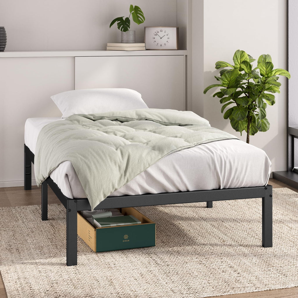 Zinus Elias Single Metal Bed Frame – 90x190cm with Underbed Storage