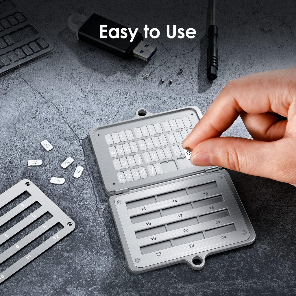 ELLIPAL Crypto Seed Phrase Backup – 316 Stainless Steel BIP39 Metal Storage