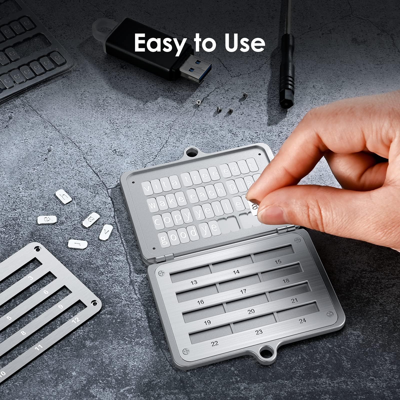 ELLIPAL Crypto Seed Phrase Backup – 316 Stainless Steel BIP39 Metal Storage
