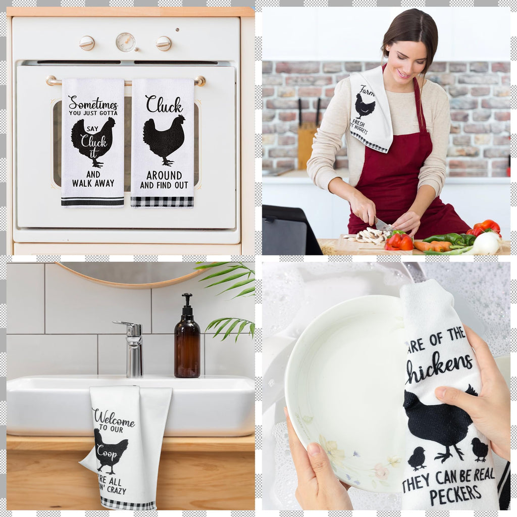 R HORSE 5Pcs Kitchen Dish Towels - Funny Dishcloths Gift, Absorbent - image 2