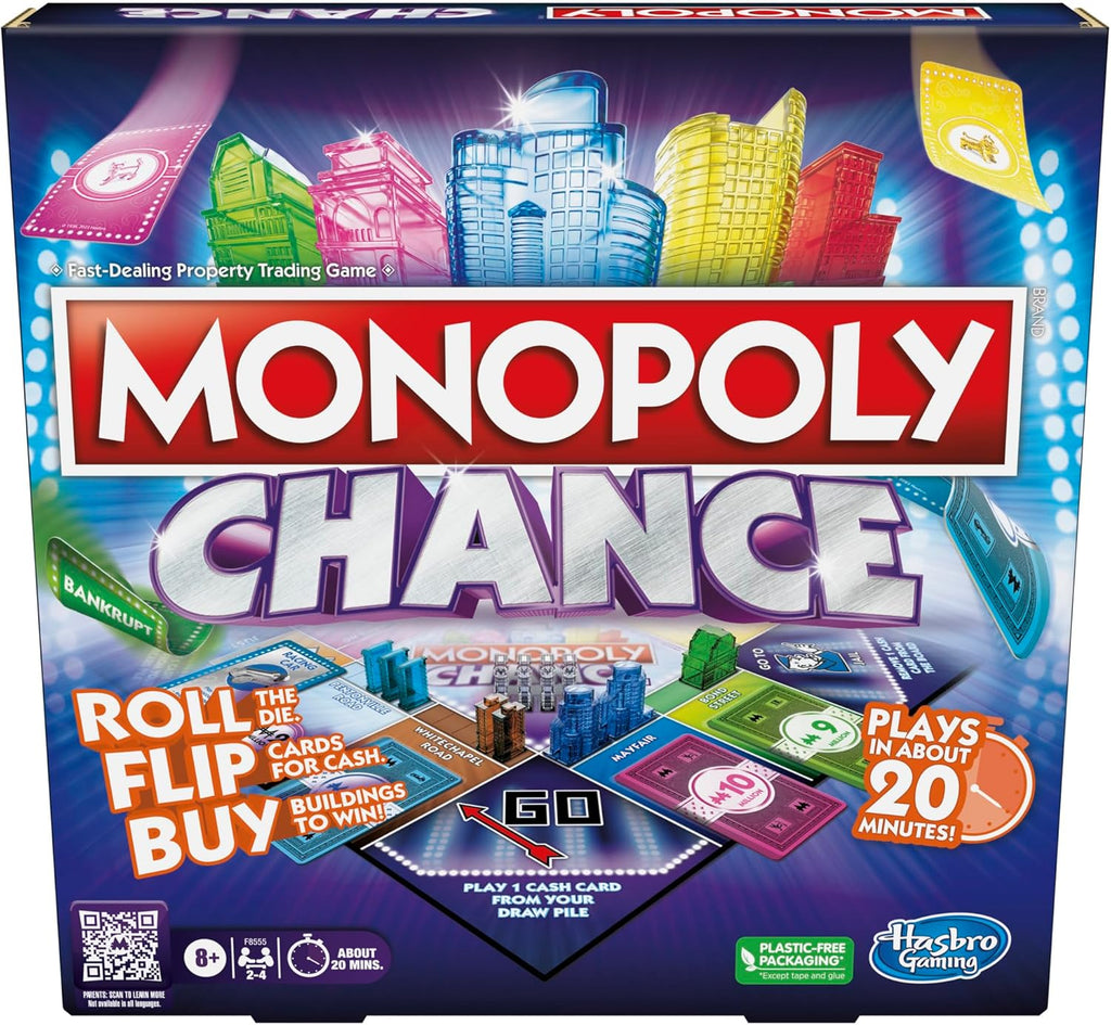 Hasbro Monopoly Chance Card Game – Fast-Paced Family Strategy Board Game