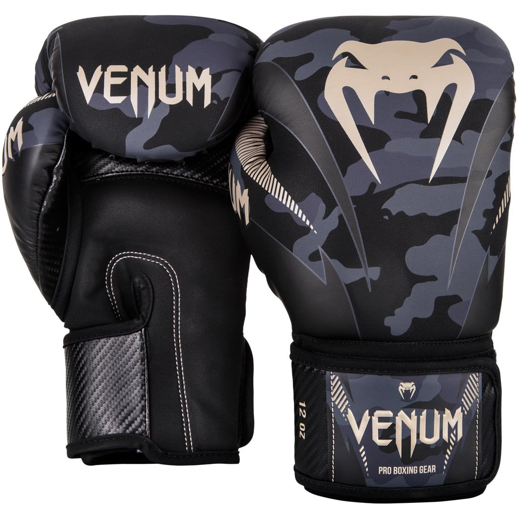 Venum Impact Boxing Gloves – Triple Density Foam – Dark Camo/Sand