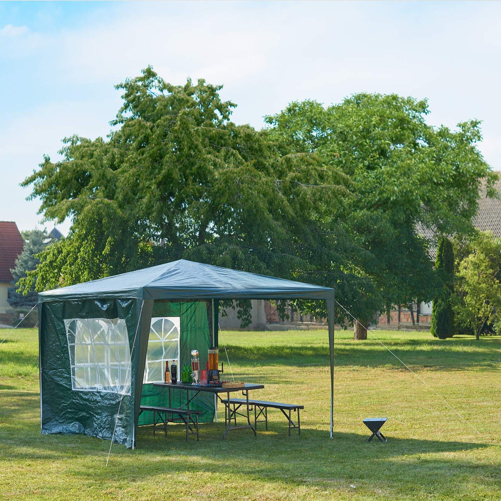 SANHENG 2x2m Pop Up Gazebo | Waterproof Heavy-Duty Garden Canopy - White