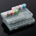 Mr. Pen-Bead Storage Containers, 28 Grids, 2 Pack, Grey, 160pcs Label Stickers, Bead Organizer, Craft Organizers and Storage - image 1