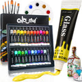 COLORFUL Stained Glass Paint Set - 24 Colors Waterproof Acrylic Glaze Kit