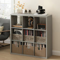 Furinno CUBICLE Record Player Stand with Vinyl Storage, 9-Cube 1.2 Extra Thick Vinyl Record Storage - image 1
