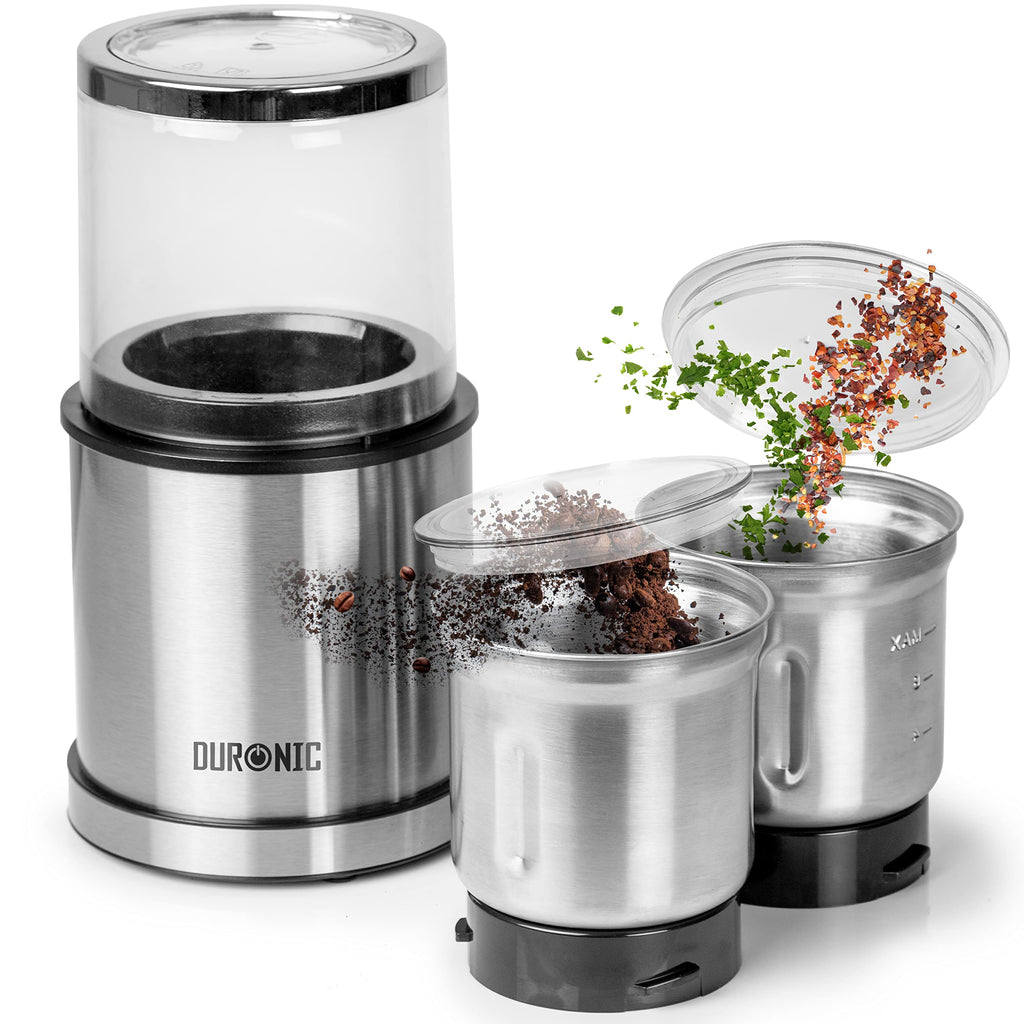 Duronic CG421 Electric Coffee & Spice Grinder | 2-in-1 Wet & Dry 200W Mill