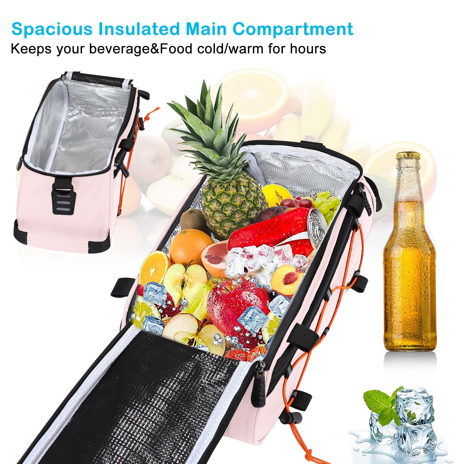 MOSISO Insulated Bike Rack Bag | Waterproof Rear Seat Trunk with Panniers