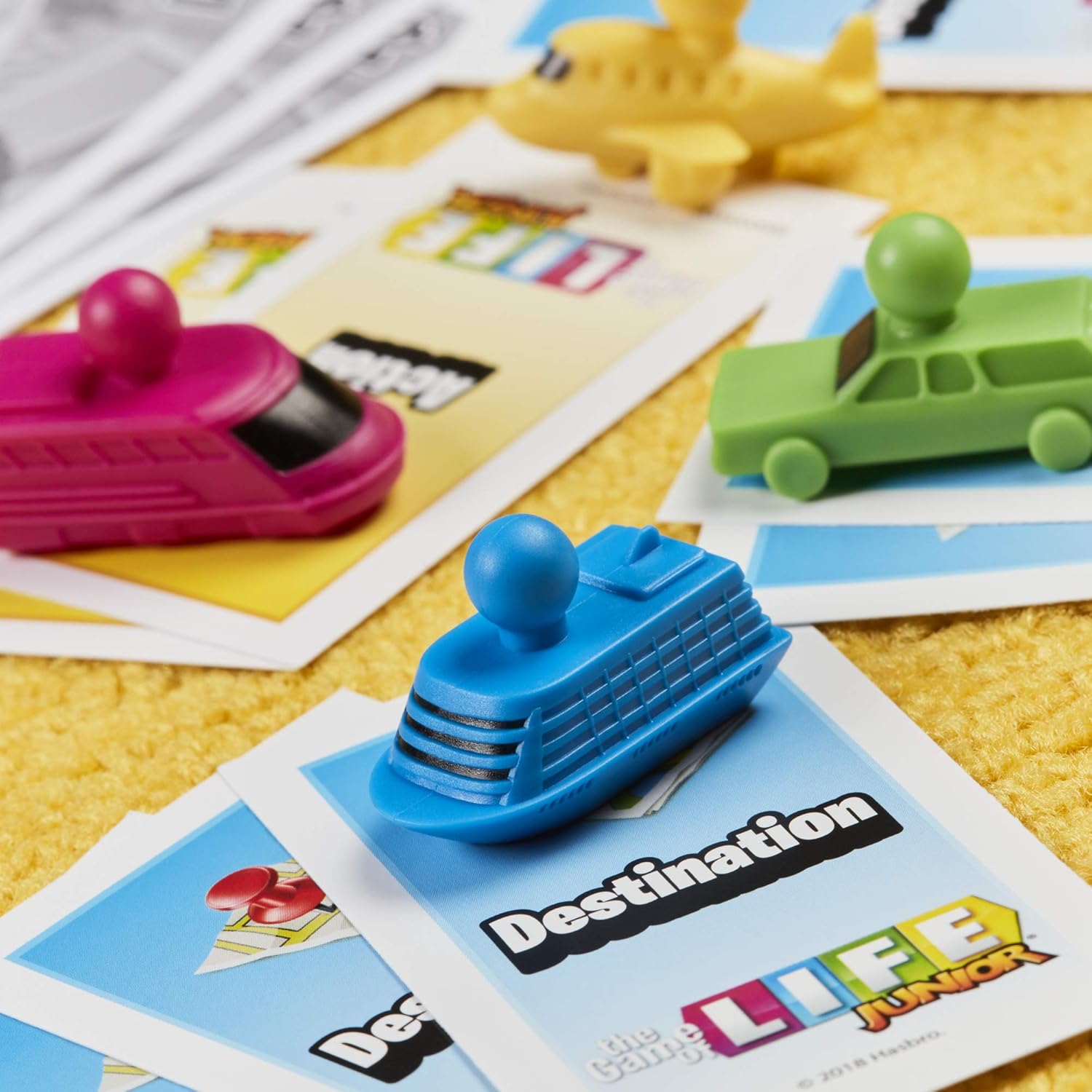Hasbro The Game of Life Junior Board Game – Kids Family Vacation Edition