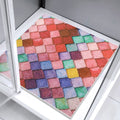 Jolof Store Square Non-Slip Loofah Shower Mat | 60x60cm Quick Dry