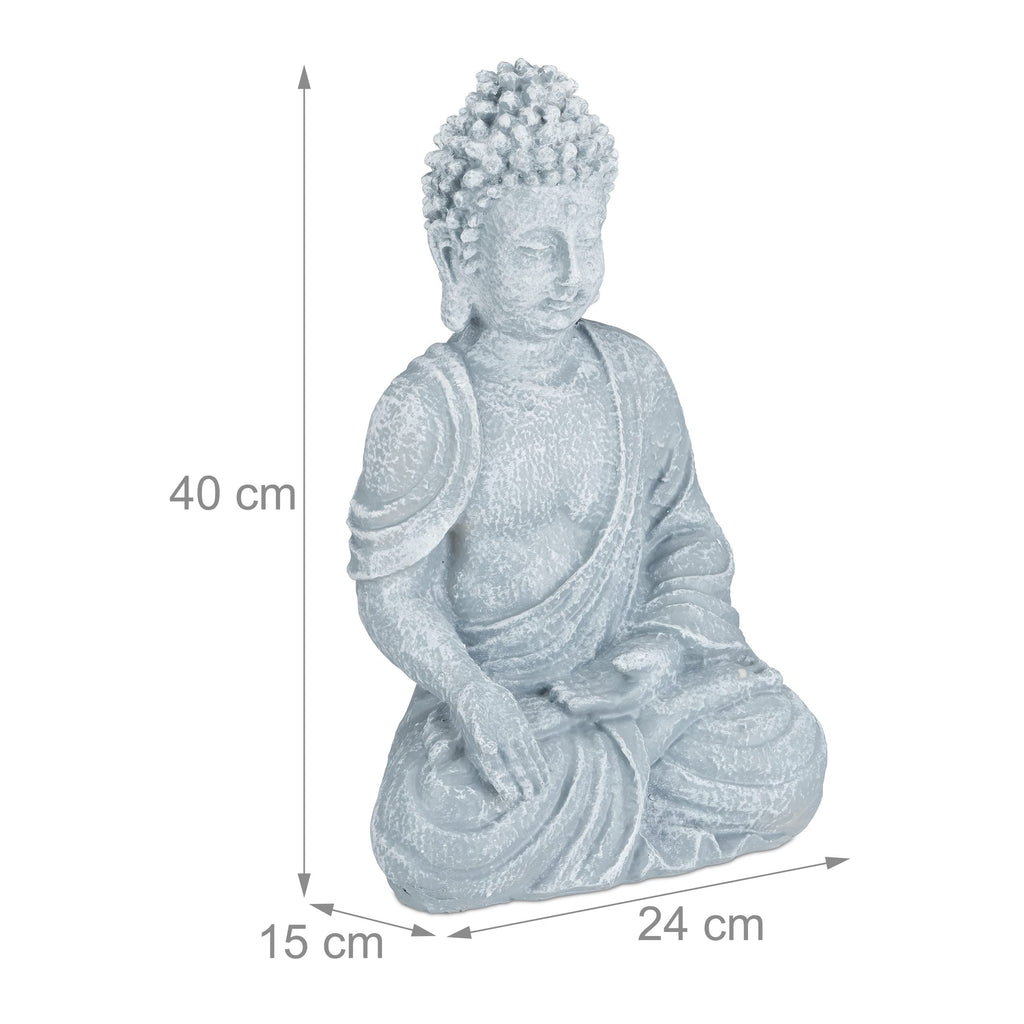 Zen Buddha Figurine - 40cm Weatherproof Garden Sculpture