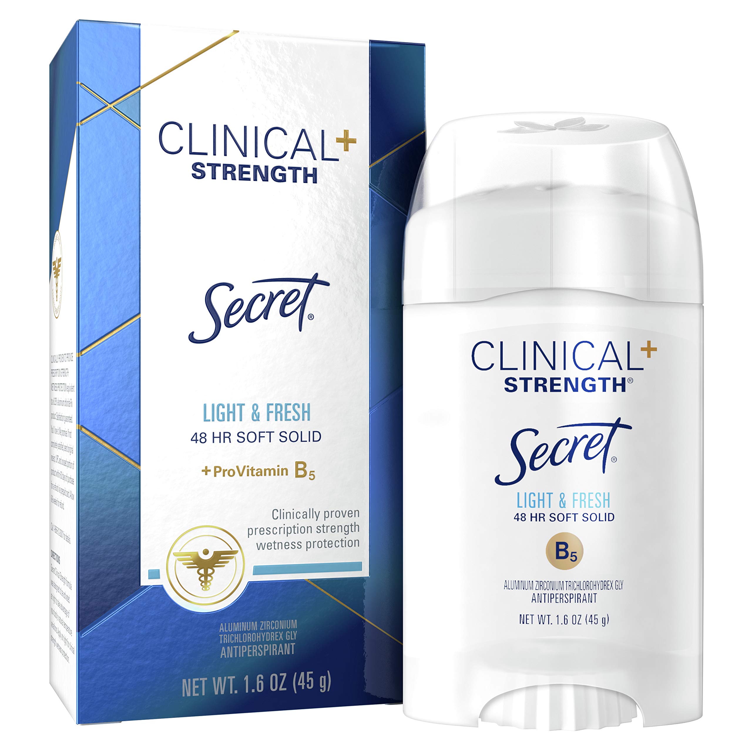 Secret Clinical Strength Soft Solid Antiperspirant, Light & Fresh, 2 Pack