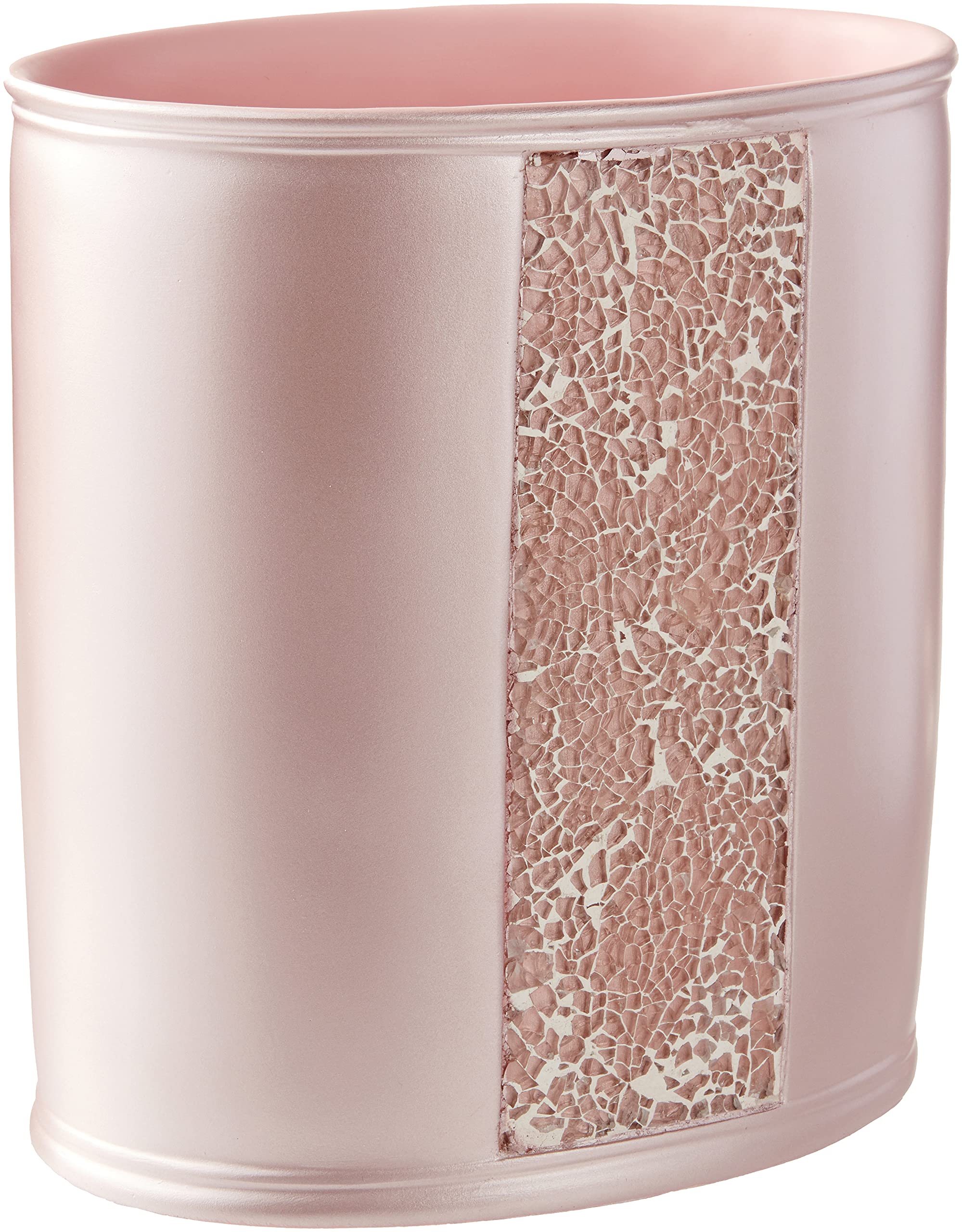 Sinatra Waste Basket by Popular Bath – Blush Pink Resin Bathroom Bin