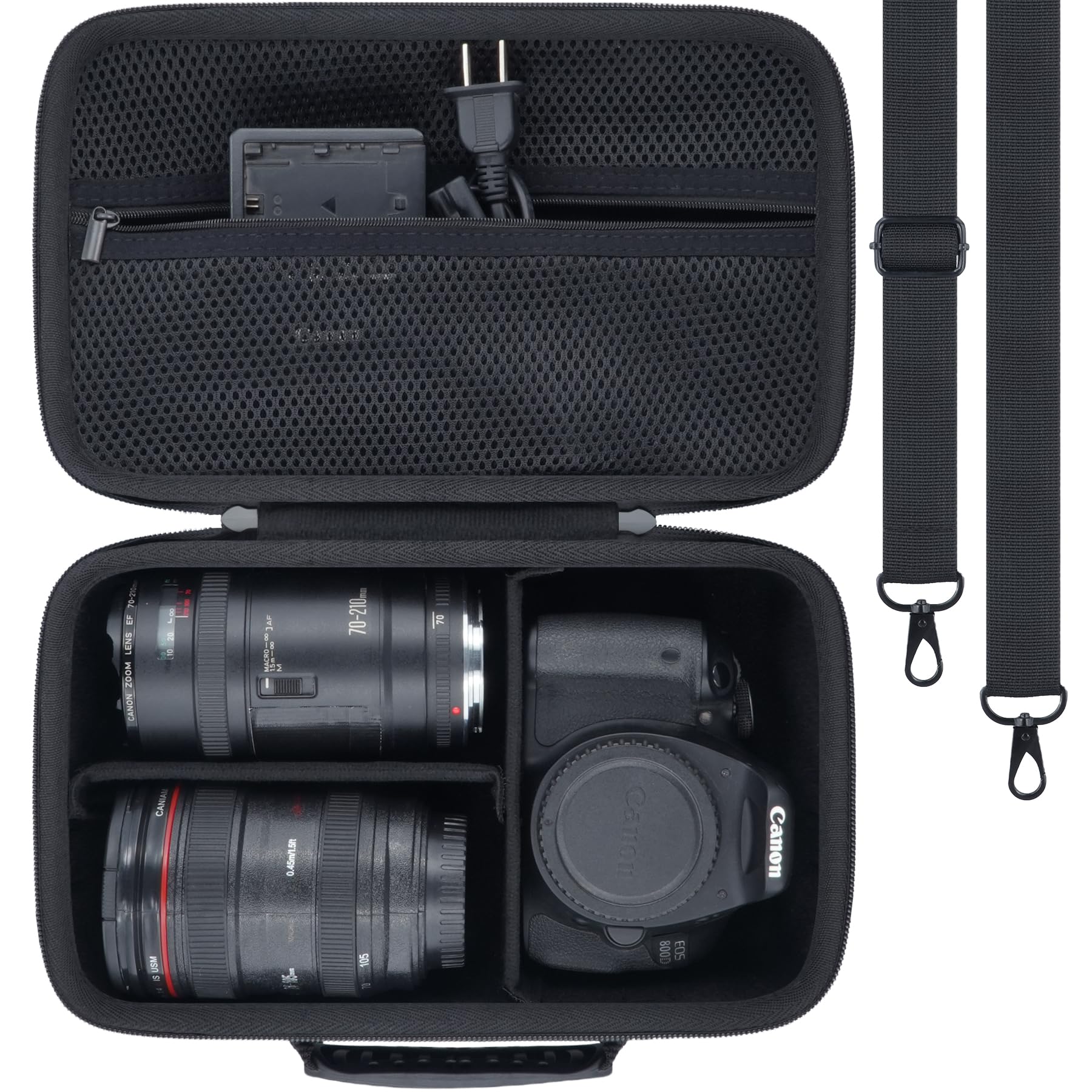 Khanka Hard DSLR Camera Case for Canon EOS Rebel & R Series – Black