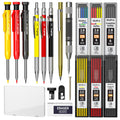 Nicpro 18 Pack Carpenter Pencil Set with 60 Refills & Scribe Tool