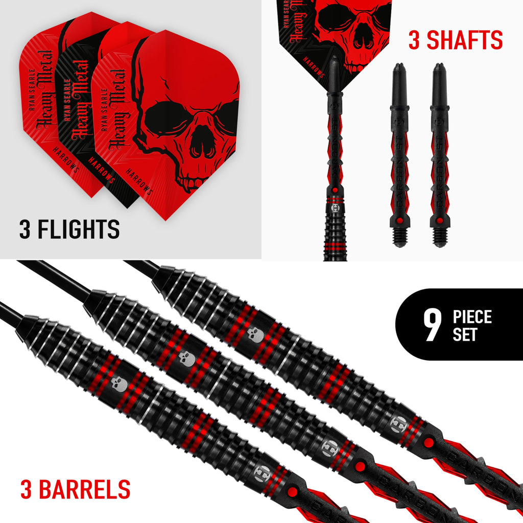 Harrows Ryan Searle Heavy Metal Serie 2 Steeldart-Set | 90% Wolfram Darts