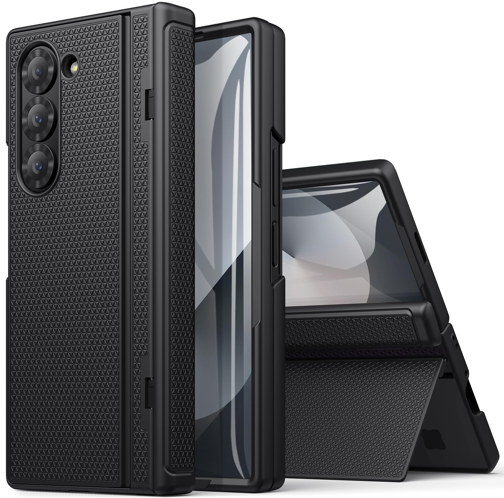 SIXBOX Samsung Galaxy Z Fold 6 Case - Rugged Hinge Protection & Kickstand