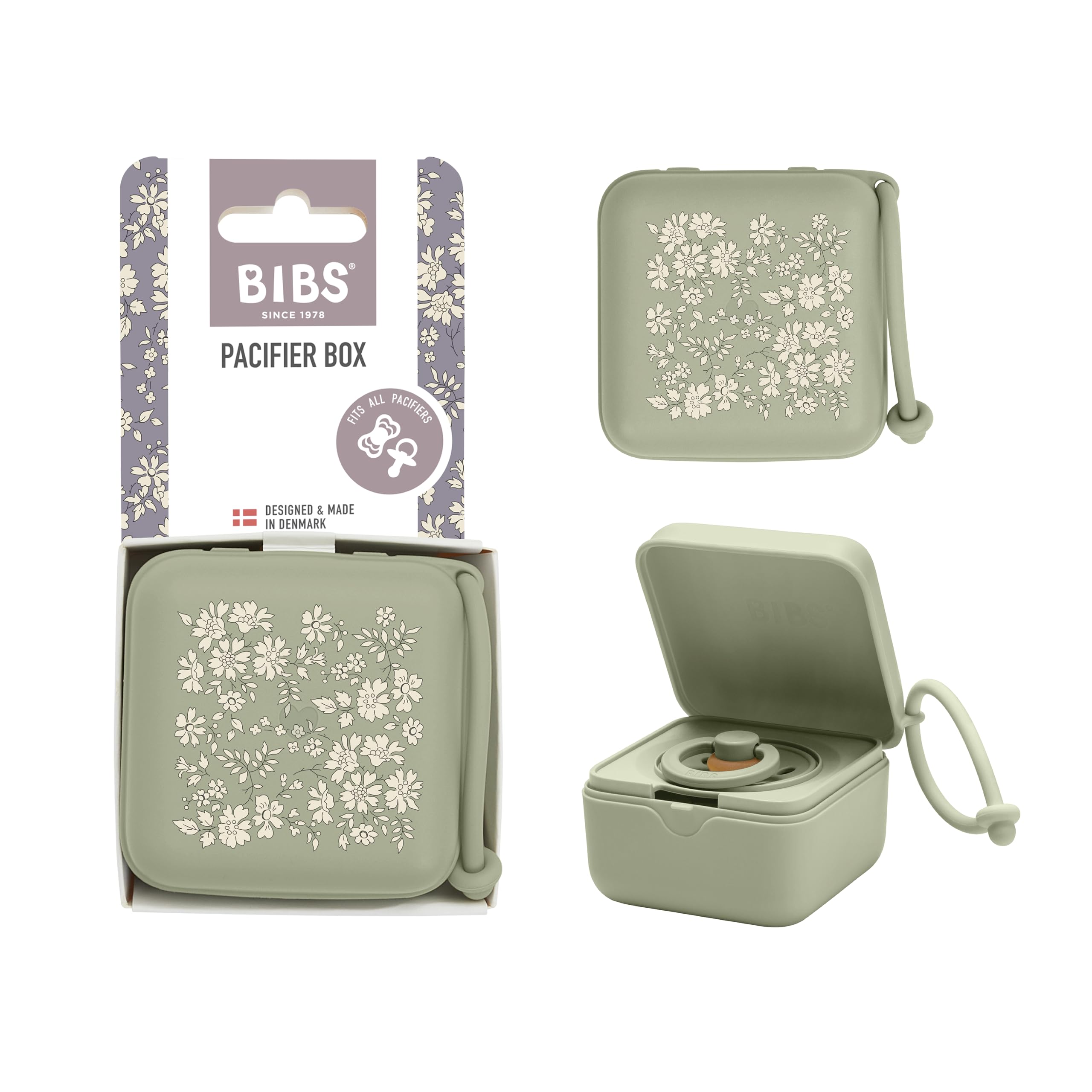 Bibs Liberty Pacifier Case with Strap | BPA-Free Dummy Storage Box