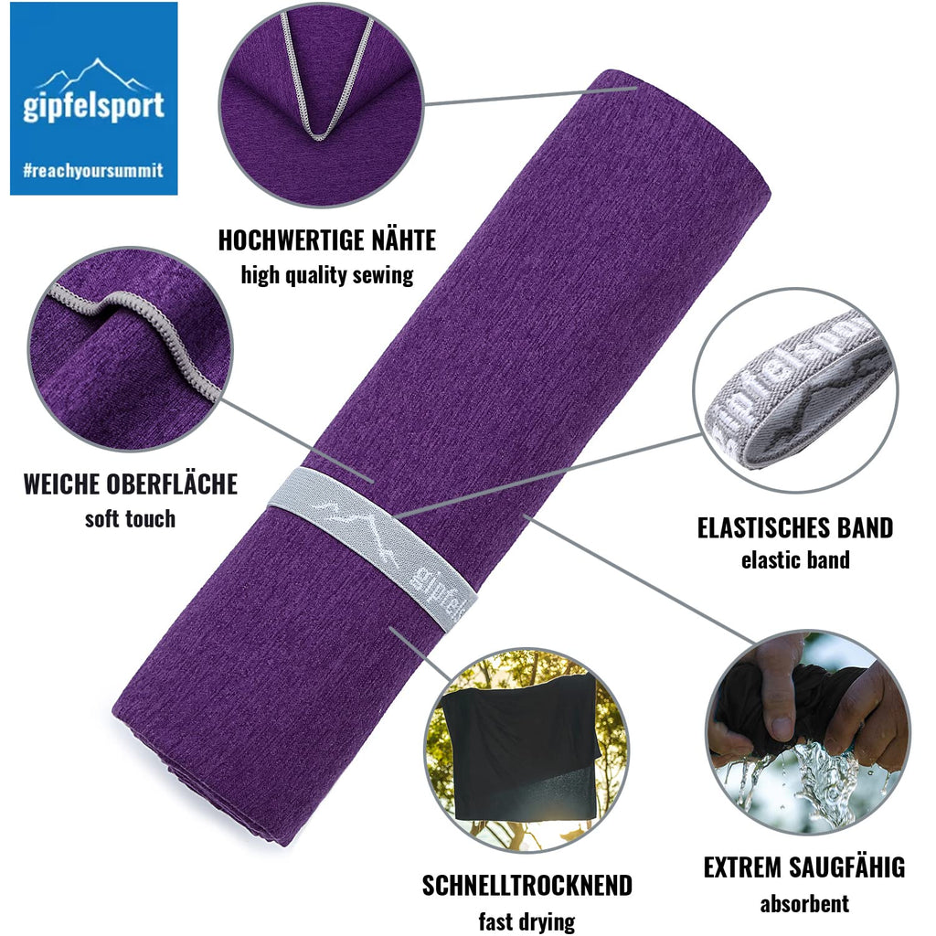 gipfelsport Microfibre Towel purple 1x S80x40cm