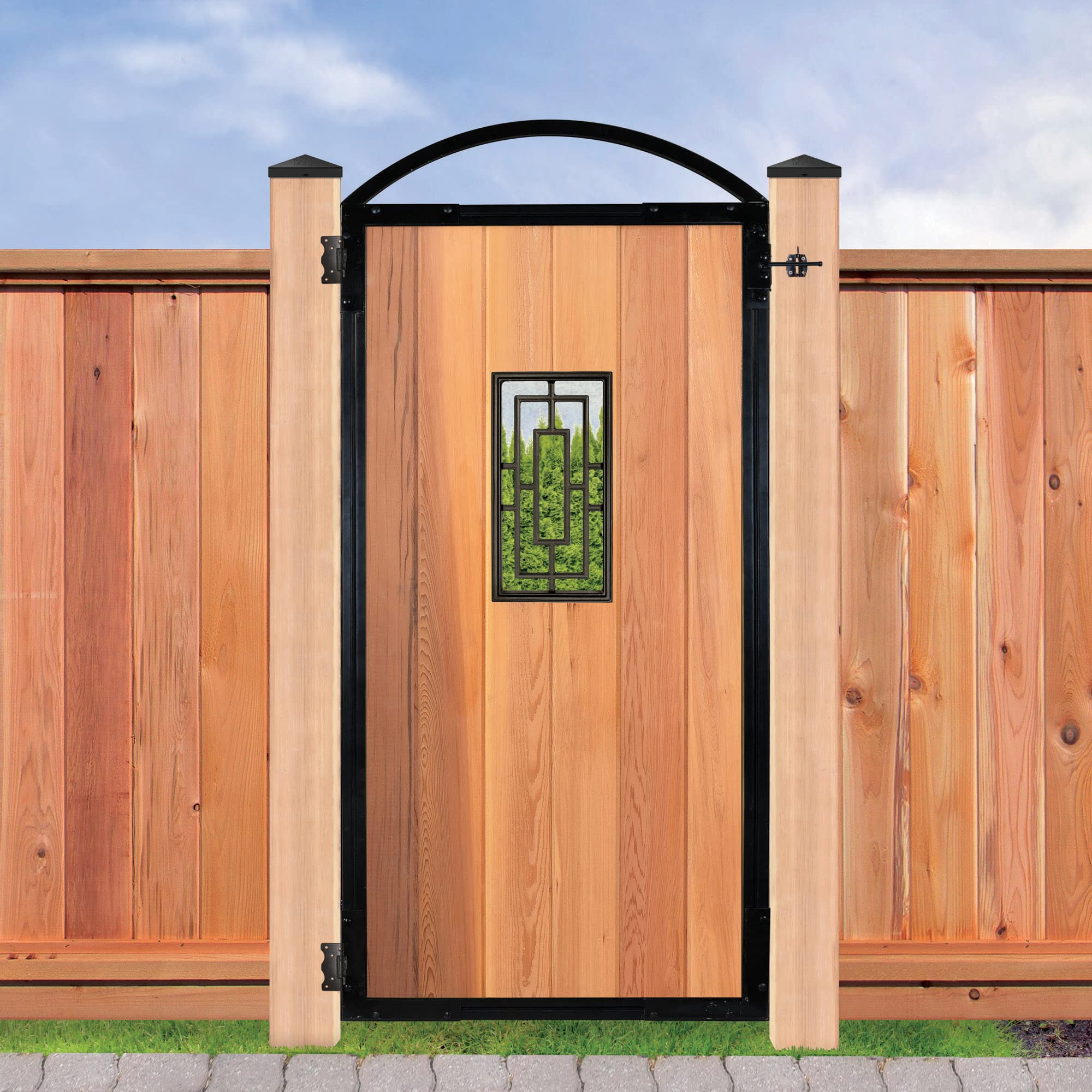 Nuvo Iron Rectangular Gate Insert - 9" x 17" Black Cast Aluminum