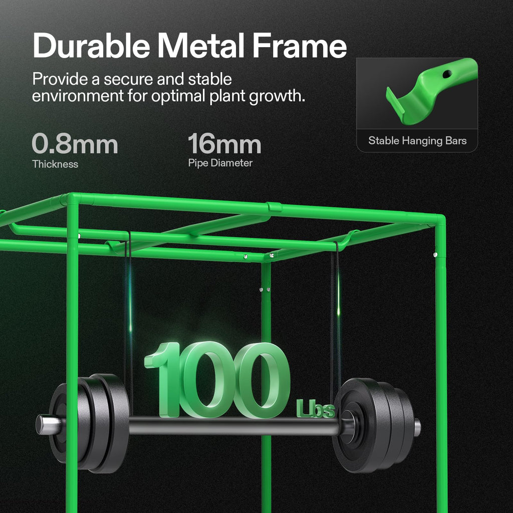 VIVOSUN S224 2x2 Grow Tent | 24x24x48 Mylar Indoor Hydroponic Tent