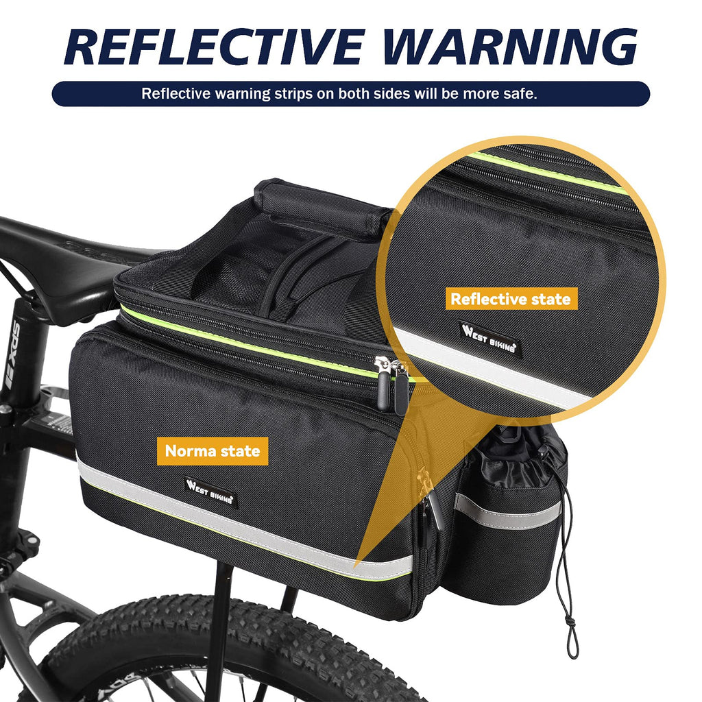 UBORSE 35L Bike Pannier Bag | Waterproof Rear Trunk Storage for MTB