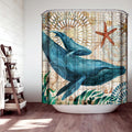 JMAHM Ocean Shower Curtain | Mildew Resistant Polyester with 12 Hooks