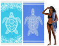 Haleey 2-Pack Turkish Cotton Beach Towels | Oversized Sand-Free Quick Dry