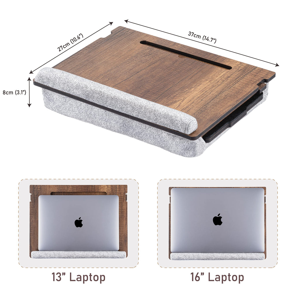 Vigo Wood Laptop Tray – Ergonomic Lap Desk with Mousepad