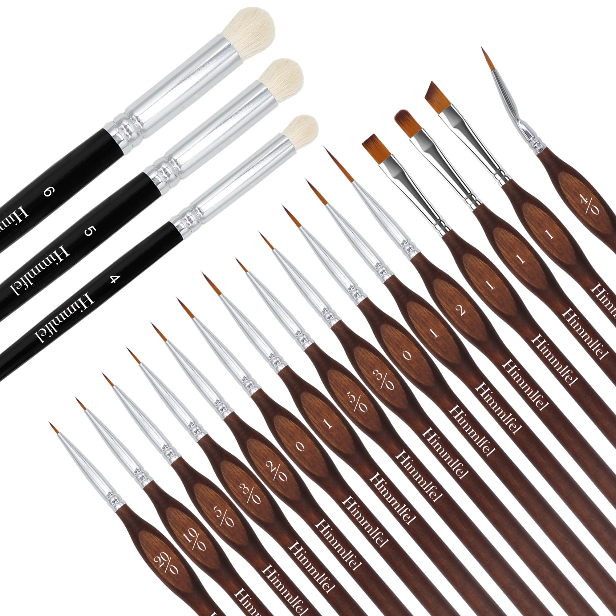 Himmlfel 19 Pcs Miniature Paint Brushes Set for Warhammer 40k & Models