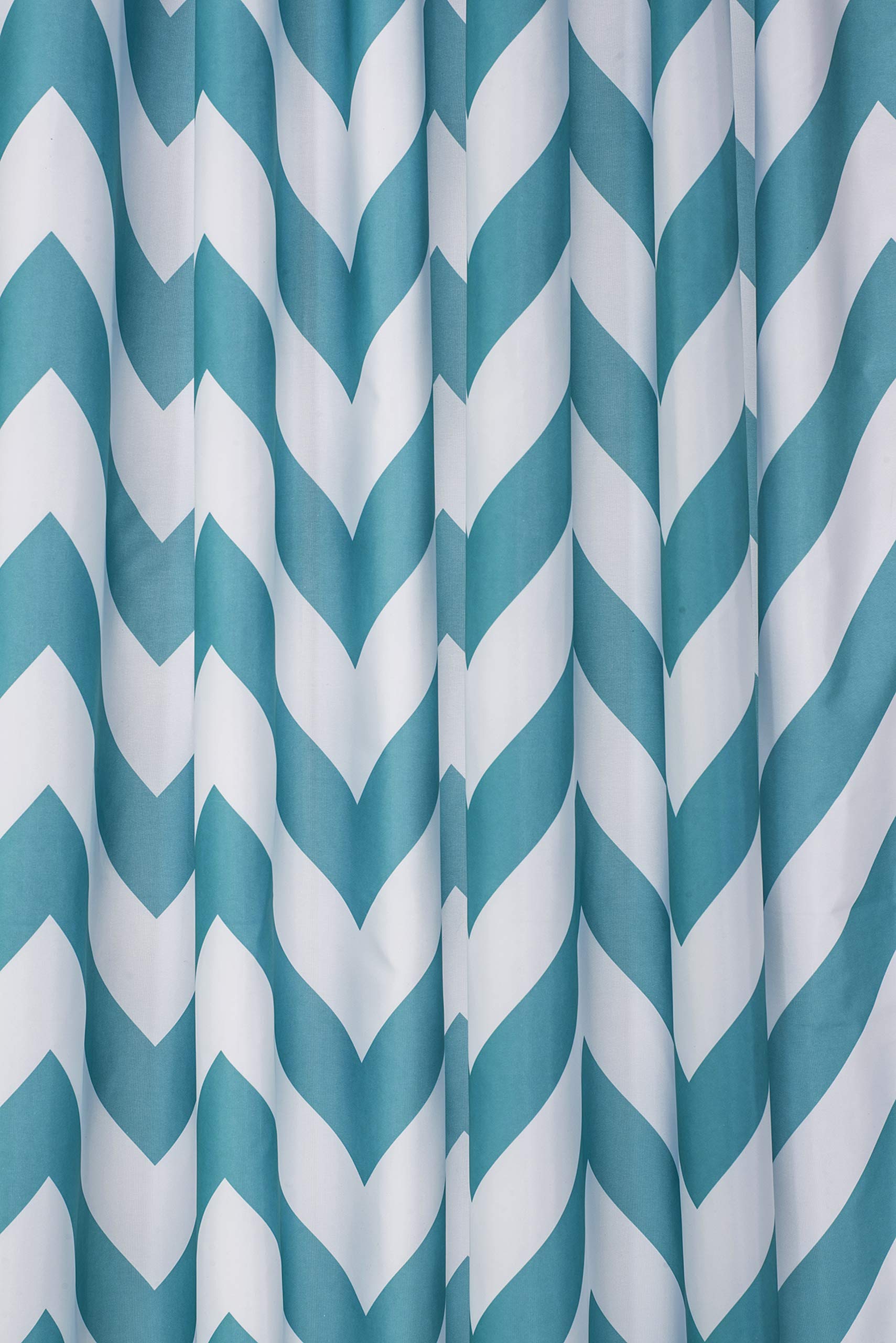 Croydex Aqua Chevron Shower Curtain – Anti-Microbial Polyester, 180x180cm