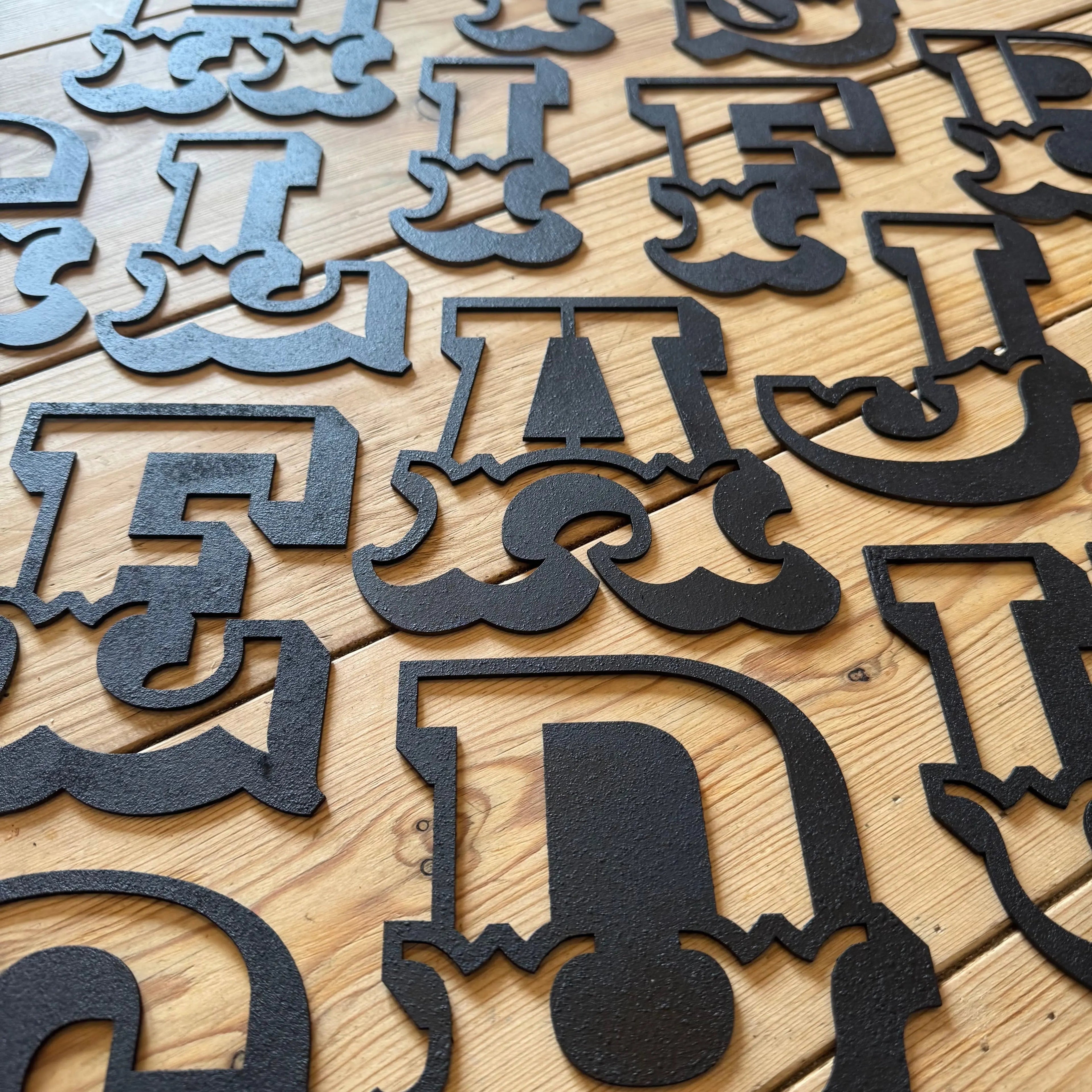 Rustic Black Metal Carnival Letters | Industrial Steel Wall Decor by RWN