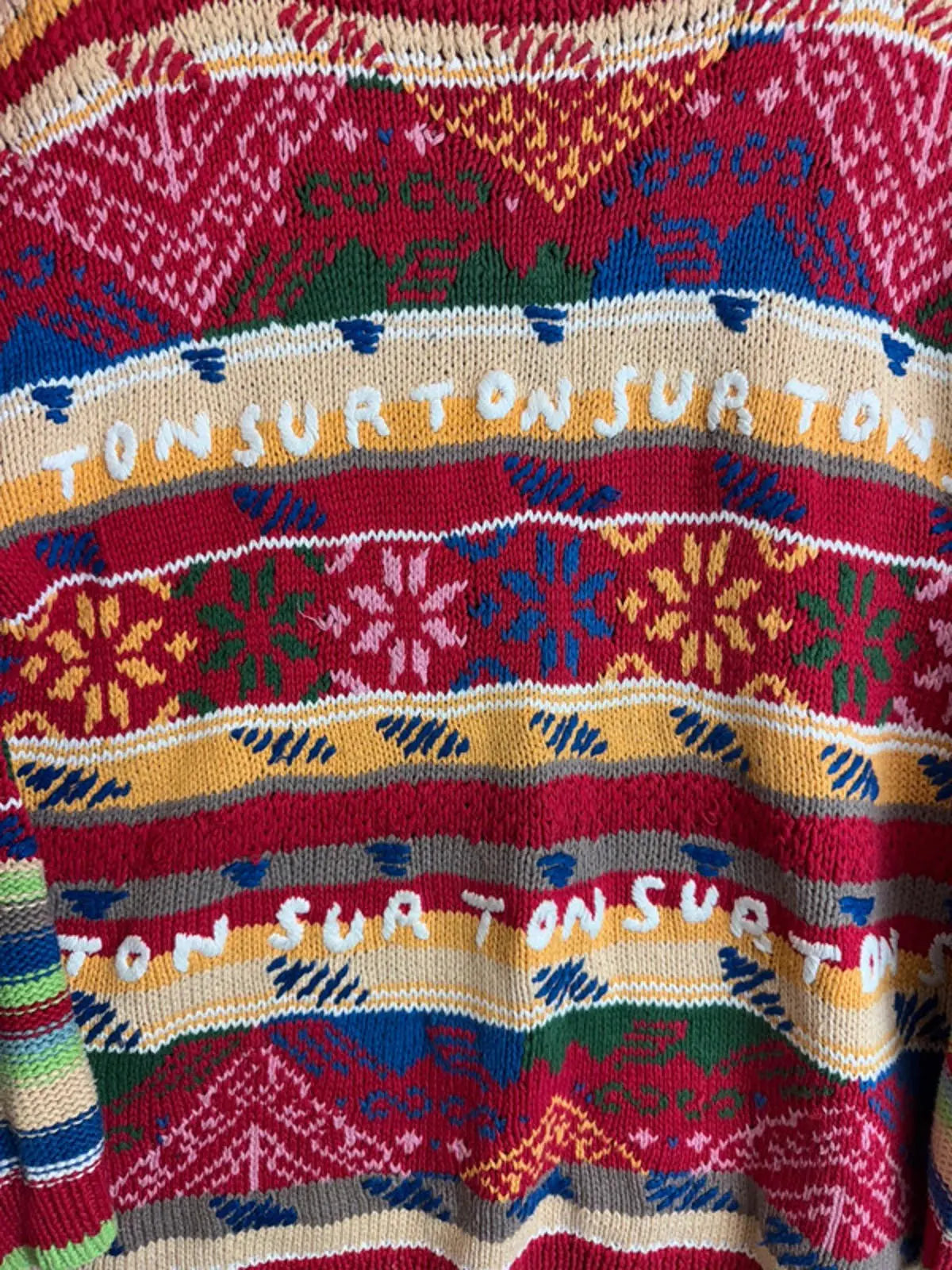 Vintage Ton Sur Ton knit jumper men’s women’s Christmas winter