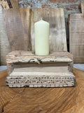 Rustic Warehouse Norfolk Reclaimed Wood Indian Pillar Candle Holder