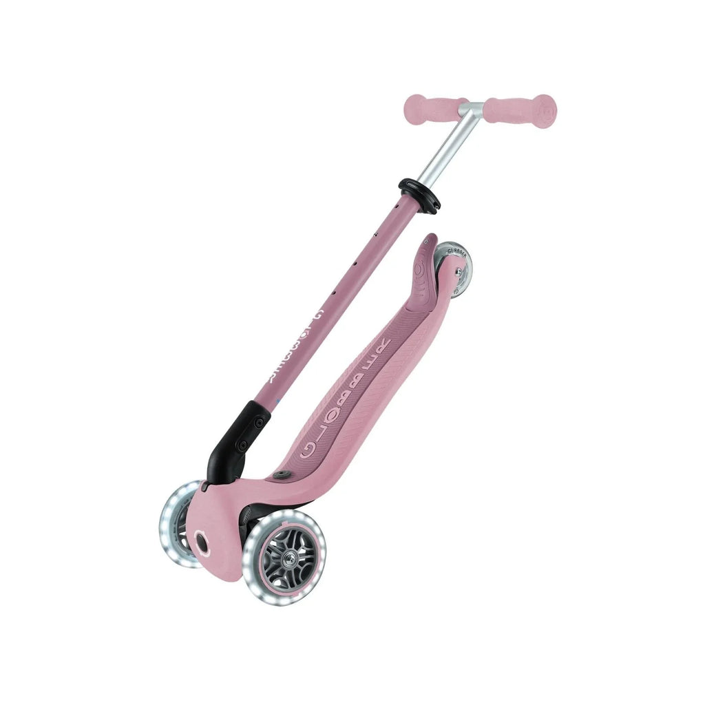 Globber Go Up Active Lights Eco Scooter - Berry