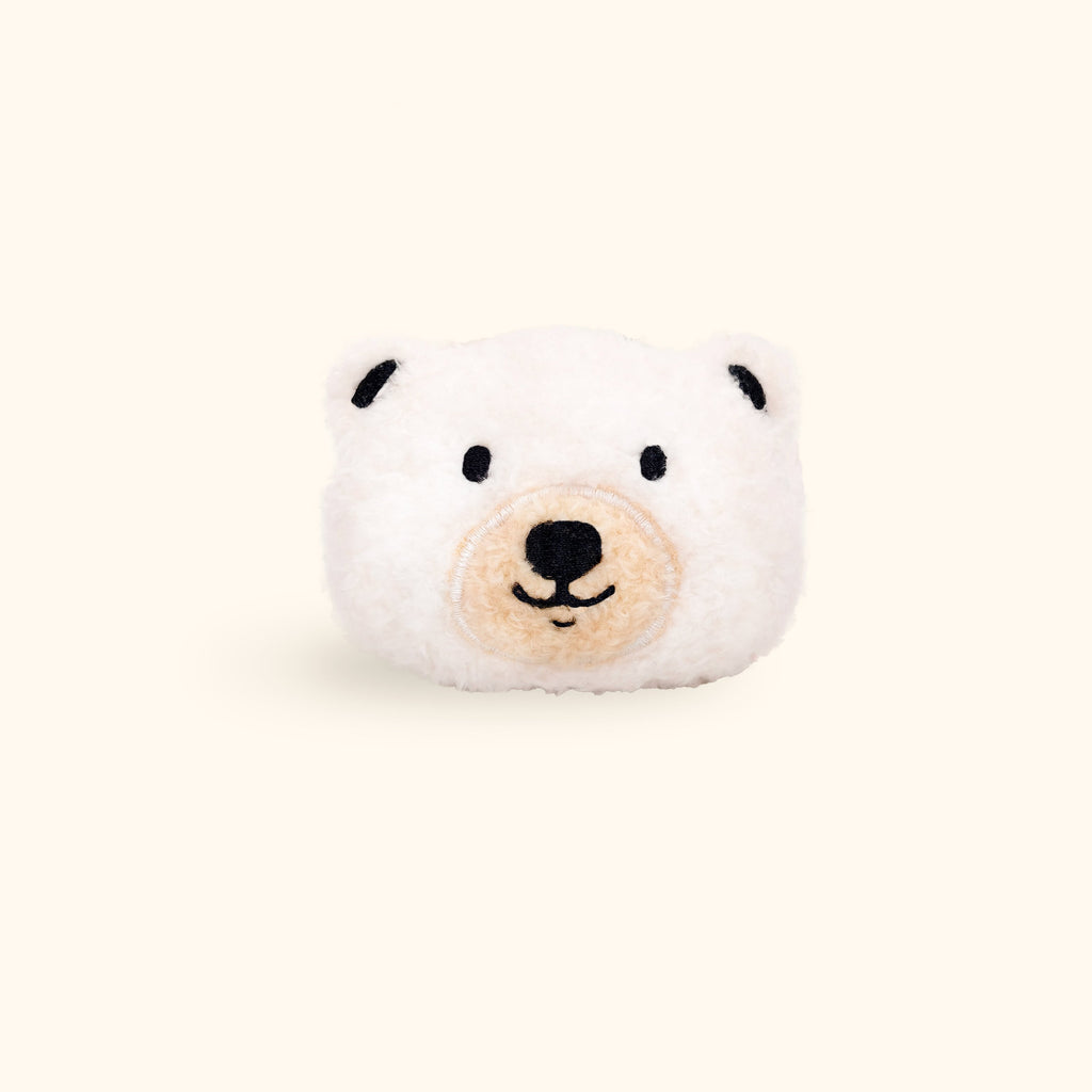 White Bear Plush Bag Charm – LuLuFun Studio Sherpa Teddy Bear Keychain
