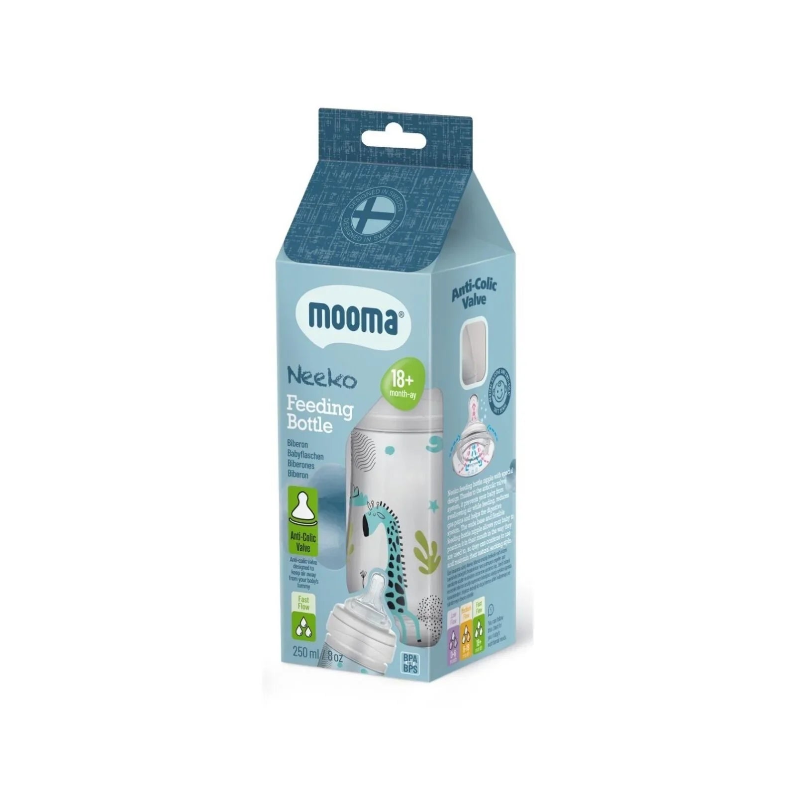 Mooma Neeko Bottle Fast Flow 18+ months 250ml - Confetti
