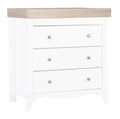 CuddleCo Clara 3 Drawer Dresser & Changer, White/Ash