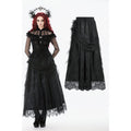 Dark In Love Seraphina Gothic Tulle Maxi Skirt – Black Lace Victorian