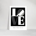 Modern LOVE Typography Wall Art – Bold Black and White Poster, Minimalist Monochrome Print, Romantic Home Decor Gift