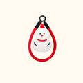 LuLuFun Studio Mini Snowman Plush Charm – Soft White Bag Keychain