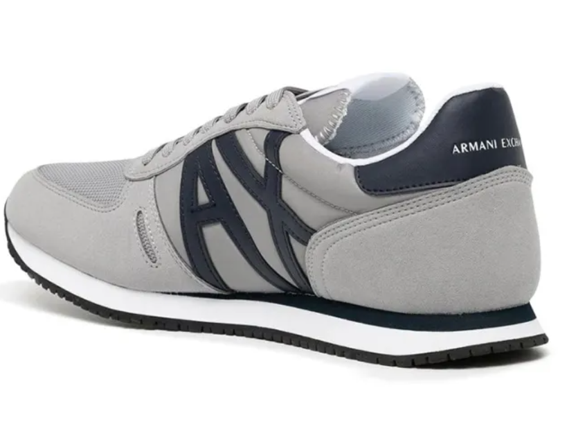 Armani Exchange Men’s Retro Suede Running Sneakers - Grey - UK 7