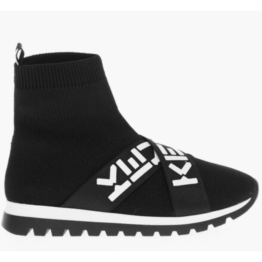 Kenzo Women's Black Sock Sneakers | Logo Elastic Slip-On Trainers