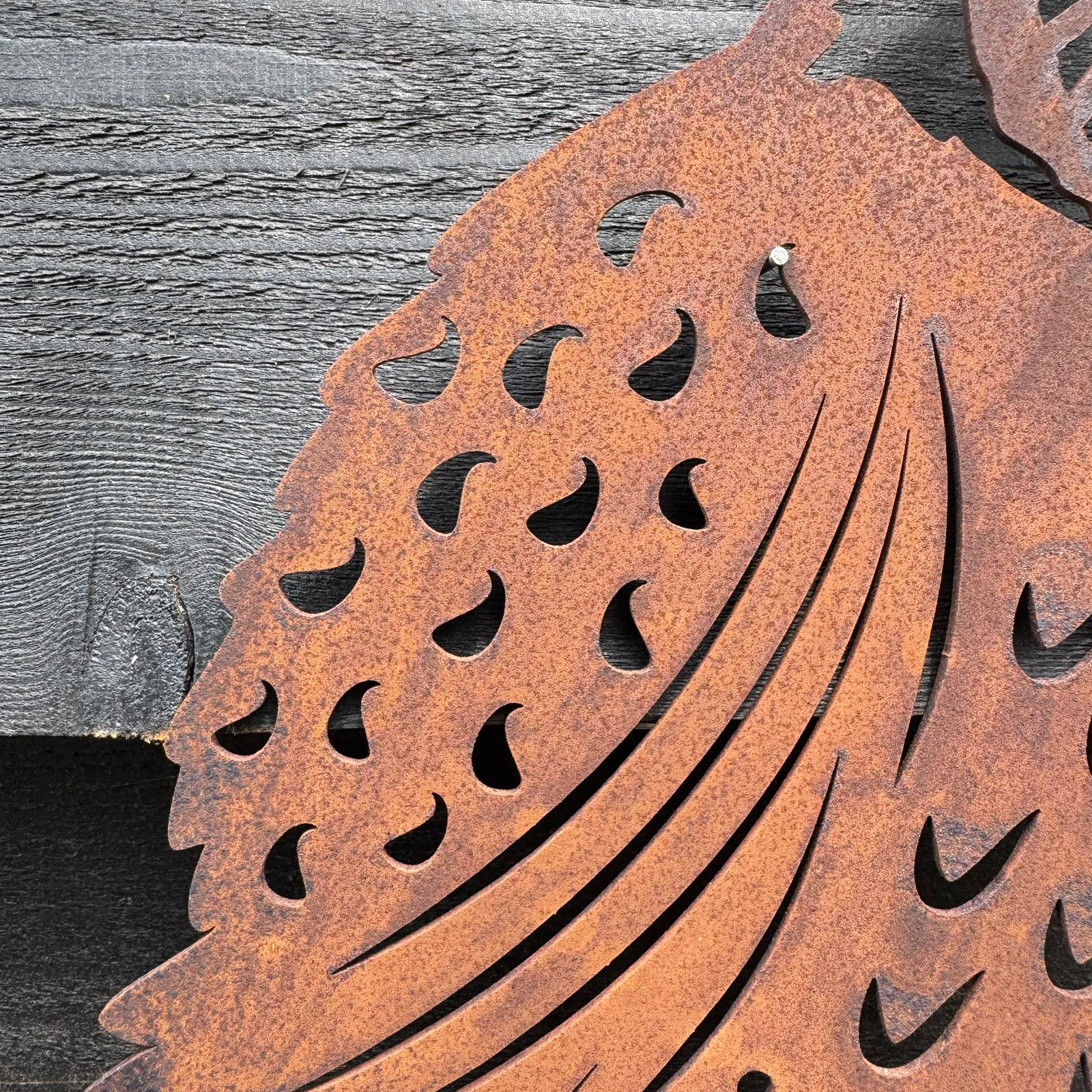 Rustic Metal Owl Garden Decoration | 2mm Steel Outdoor Art – RW Norfolk
