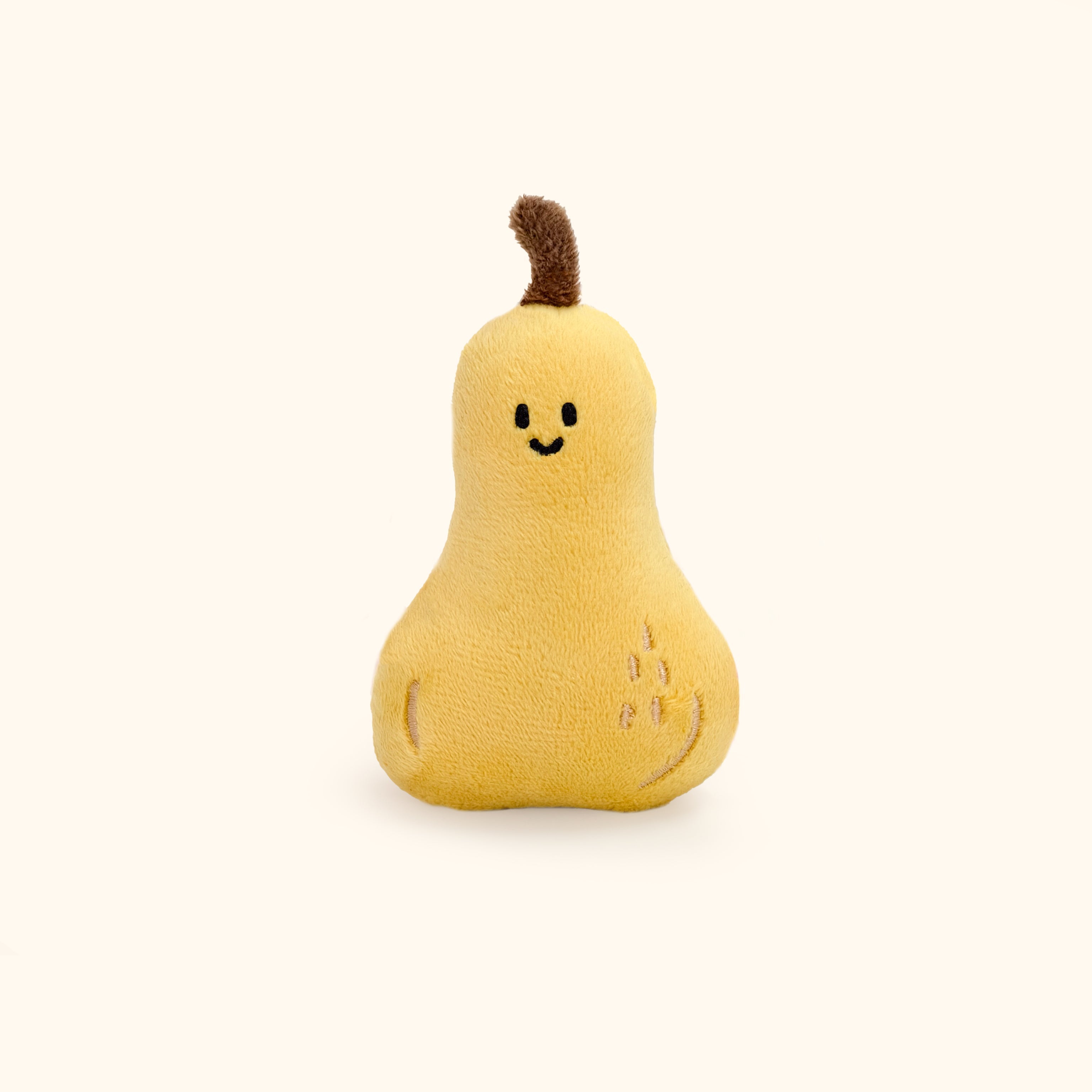 LuLuFun Studio Pear Plush Bag Charm – Cute Soft Fruit Keychain Accessory