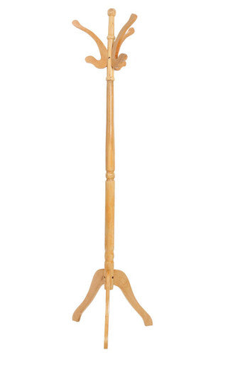 Orsina Kennedy Wooden Coat Stand – Natural Finish Scandi Hallway Rack